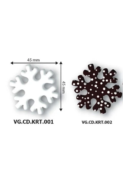 DEKOR ÇİKOLATA KAR TANESİ 192 ADET ürün görseli 1