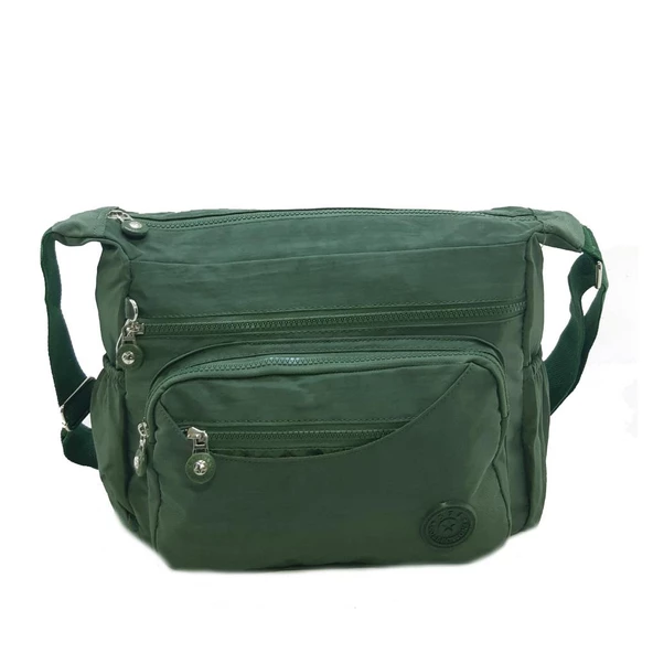 Kadın Postacı Çanta Çok Bölmeli Klinkır Yağmura Dayanıklı Kumaş Çapraz Askılı Omuz Çantası 30*20 Cm - 6