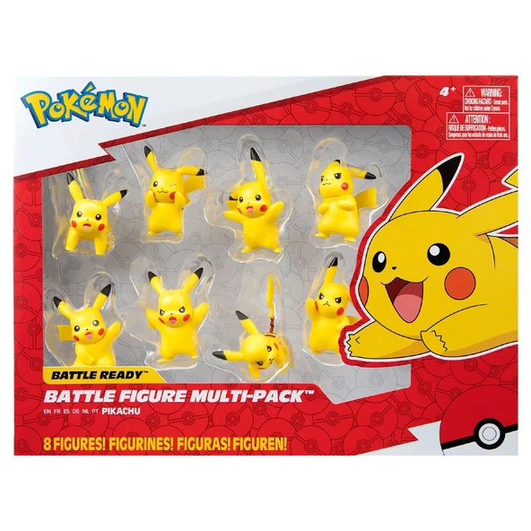 Pokemon Battle 8 li Figür Seti PKW2604 Pikachu - Resim 2