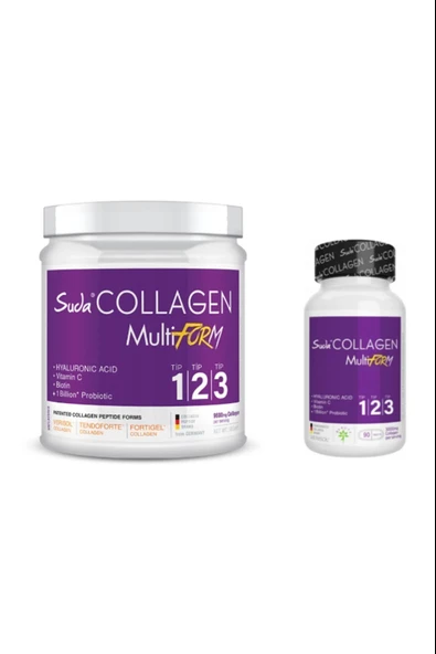 Suda Collagen Multiform 300gr + Suda Collagen Multiform 90 Tablet Avantajlı İkili Set ürün görseli 1