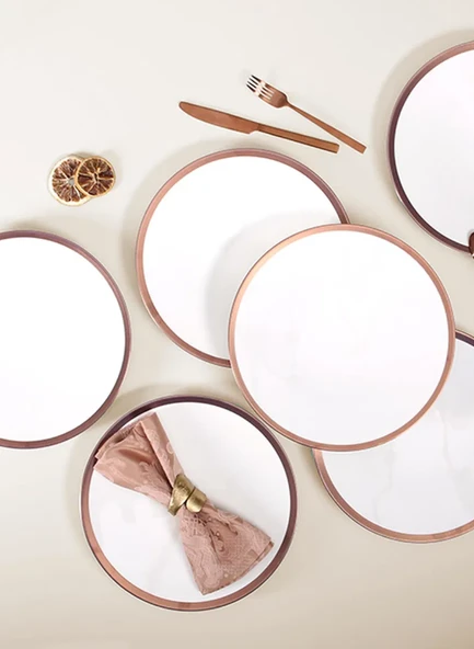 Porland Copper Line 1 Adet Düz Tabak 27 Cm - Resim 2