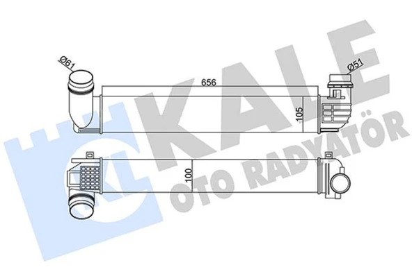 Renault Turbo Radyatörü - İntercol - Kal 345105 ürün görseli 1