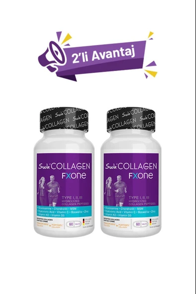 Suda Collagen Fxone Tip I-ıı-ııı Collagen 60 Tablet 2 Adet ürün görseli 1