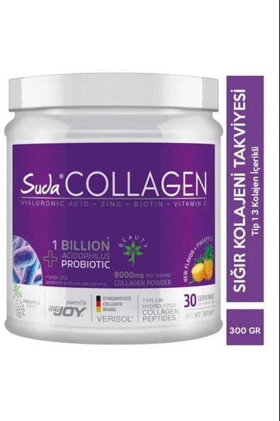 Suda Collagen Probiyotik Kolajen Ananaslı 30 X 10 gr ürün görseli 1