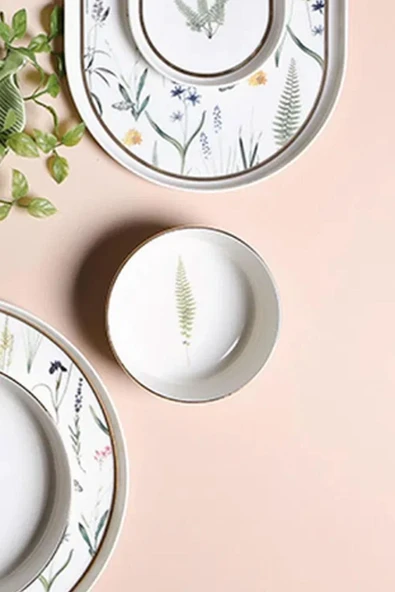 Porland Botanical Desen 1 Adet  Çukur Tabak 12 Cm ürün görseli 1