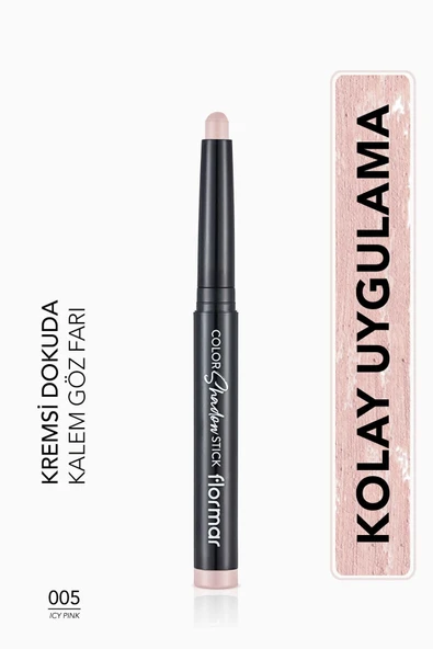 Suya Dayanıklı Işıltılı Kalem Far -color Shadow Stick - 005 Icy Pink- 8682536039451 ürün görseli 1