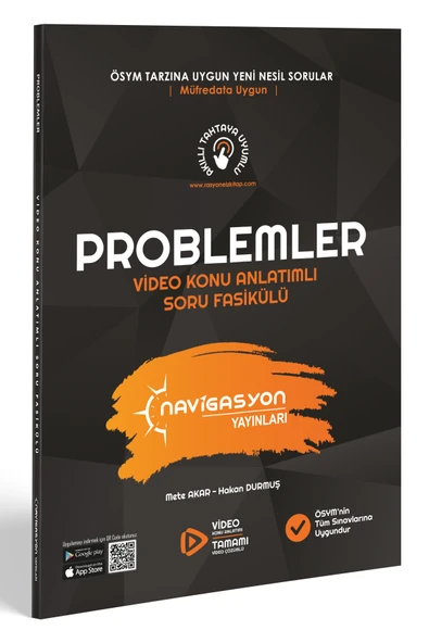 PROBLEMLER VİDEO KONU ANLATIMLI SORU FASİKÜLÜ ürün görseli 1