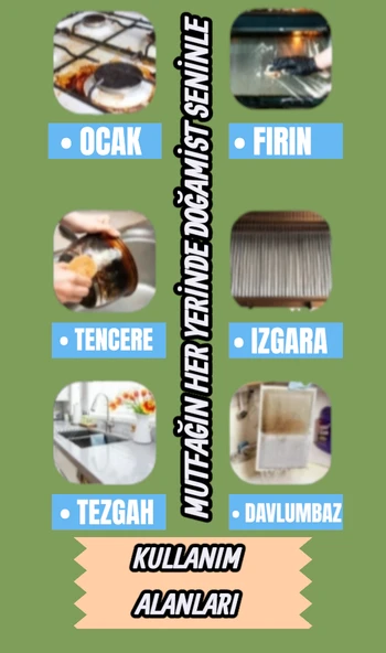 Mutfak Temizleyici Kir Yağ Sökücü Yüzeylerde Güçlü Etkili Sprey - Resim 6