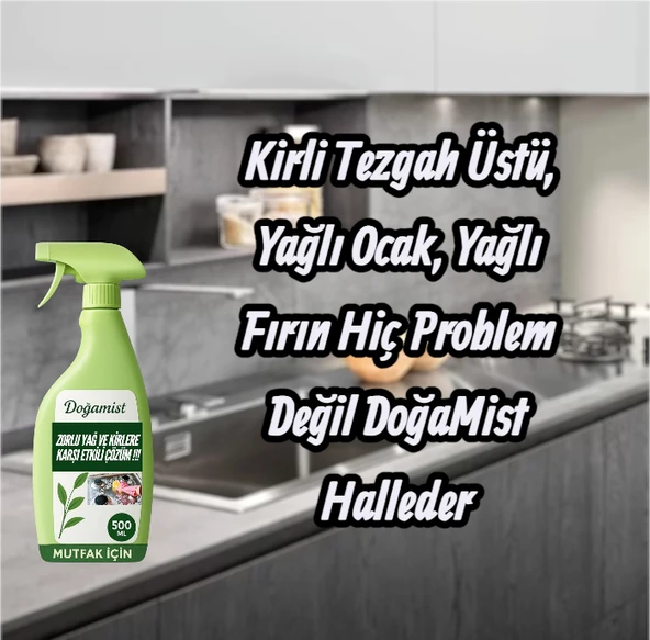 Mutfak Temizleyici Kir Yağ Sökücü Yüzeylerde Güçlü Etkili Sprey - Resim 2