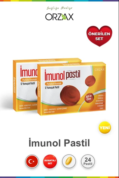 İmunol Pastil Portakal 12li 2 Adet ürün görseli 1