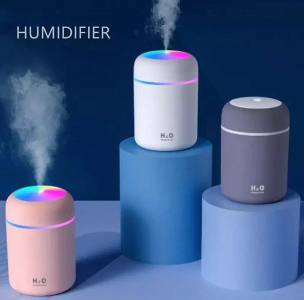 Led Işıklı 3'ü 1 Arada Ultrasonik Hava Nemlendirici ve Aroma Difüzörü (300ml kapasiteli) - Resim 6