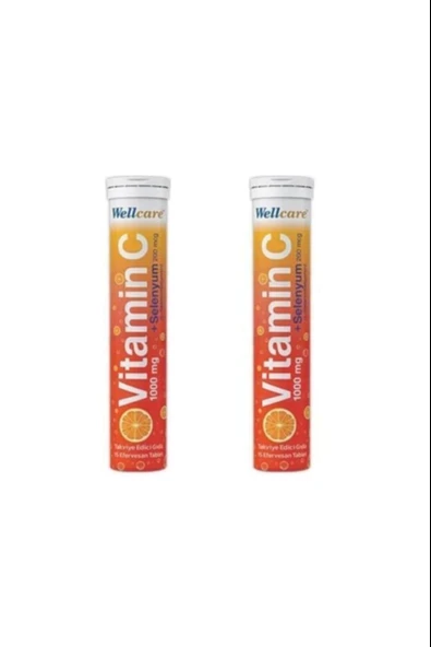 Wellcare Vitamin C 1000 mg + Selenyum 15 Efervesan Tablet 2 Adet ürün görseli 1