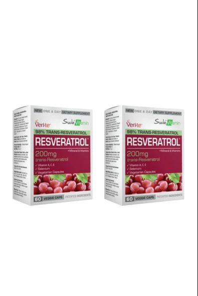 Suda Vitamin Resveratrol 60 Kapsül 2 Adet ürün görseli 1