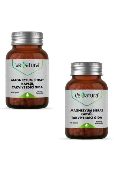 Venatura Magnezyum Sitrat 60 Kapsül 2 Adet ürün görseli 1