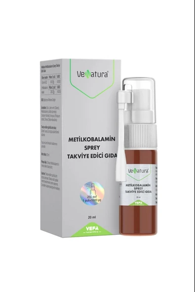 VeNatura Vitamin B12 (metilkobalamin) Sprey 20 Ml ürün görseli 1