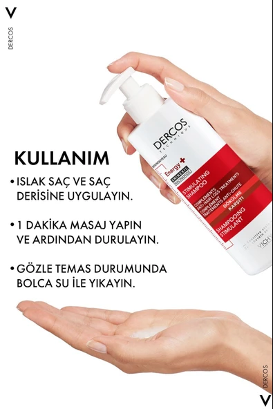 Vichy Dercos Energisant Saç Dökülmesi Karşıtı Şampuan 400 ml - Resim 4