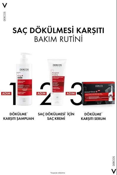 Vichy Dercos Energisant Saç Dökülmesi Karşıtı Şampuan 400 ml - Resim 2