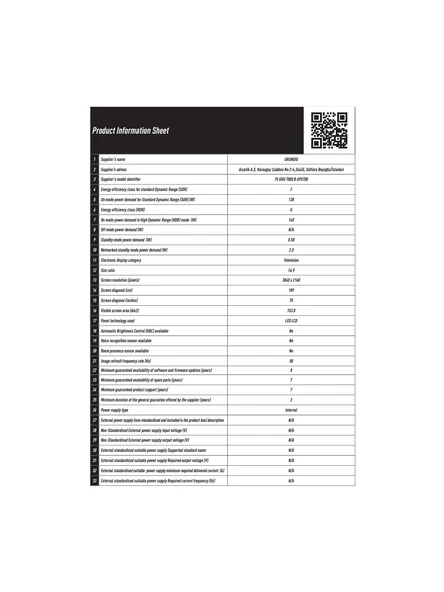 Grundig 75 GHU 7000 B 4K Ultra HD 75" 190 Ekran Uydu Alıcılı Android Smart LED TV - Resim 6