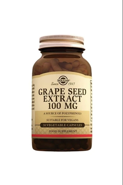 Solgar Grape Seed Extract 100 mg 30 Kapsül ürün görseli 1