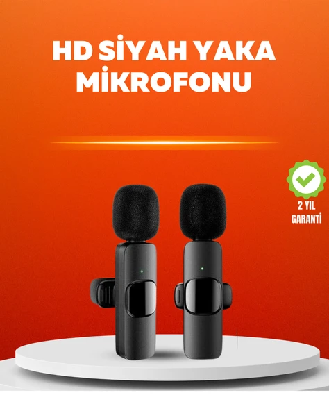 Çift Mikrofonlu Kablosuz Kayıt Seti  Uyumlu Mini Mikrofon ürün görseli 1
