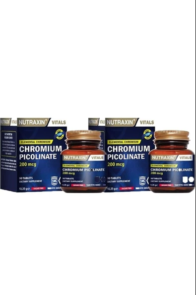 Nutraxin Chromium Picolinate 200 Mcg 90 Tablet 2 Adet ürün görseli 1
