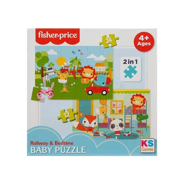 Ks Games Fisher Price Baby Puzzle Railway Bedtime 2in1 ürün görseli 1