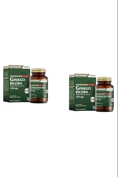 Nutraxin Ginkgo Biloba 60 Kapsül 2 Adet ürün görseli 1