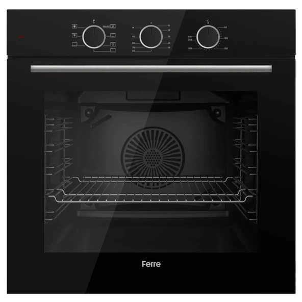 Ferre FryArt&SilentArt MONZA Sessiz Siyah Ankastre  Set ( D086-SA + QXE62CS +CS205-FA FlameART) - Resim 4