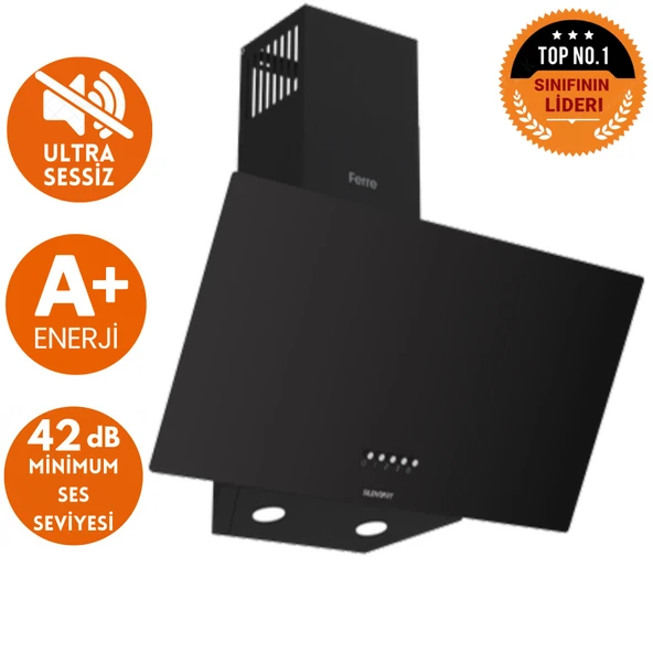 Ferre FryArt&SilentArt ROLA Sessiz Yeni Seri Siyah Ankastre Set (D086-SA + QXE62CS + SC405-WFA wok) - Resim 2