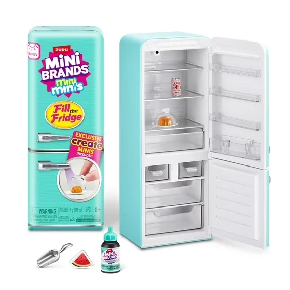 Mini Brands Mini Buzdolabı Seti – Işıklı Mini Fridge + Mini Yiyecek Aksesuarları Oyuncak ürün görseli 1