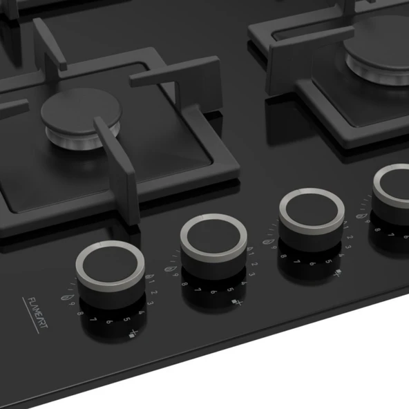 Ferre FryArt&SilentArt ZIFO Sessiz Yeni Seri Siyah Ankastre Set (D063-SA + QXE62CS + SC405-WFA wok) - Resim 6