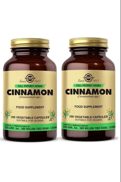 Solgar Cinnamon 100 Kapsül 2 Adet ürün görseli 1