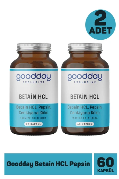 Goodday Betain HCL Pepsin 60 Kapsül 2 Adet ürün görseli 1