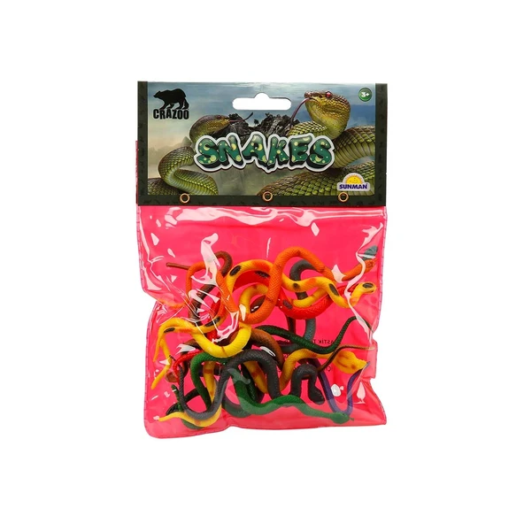 Crazoo Böcekler ve Yılanlar Poşetli Oyun Seti Yılanlar - Resim 2