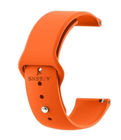 Huawei Watch Ultimate – Watch Buds 22mm Uyumlu PureLux Soft Silikon Kordon  Turuncu - Resim 4