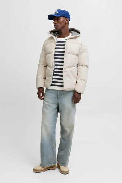 Jack & Jones Jjglobal Puffer Jacket Erkek Mont - Resim 5