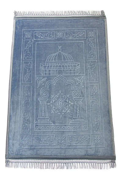 Yumuşak Kadife Dokulu Peluş Seccade Gri - Resim 3