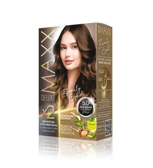 Maxx Deluxe Beauty Expert 5.0 Açık Kahve Set Boya - Resim 2