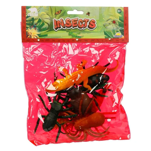 Crazoo Sürüngenler ve Böcekler Poşetli Figür Seti - Resim 3