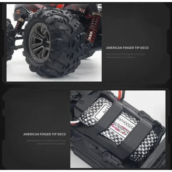 Xinlehong Yüksek Hızlı Uzaktan Kumandalı Araba 26 Km Kırmızı - Resim 4