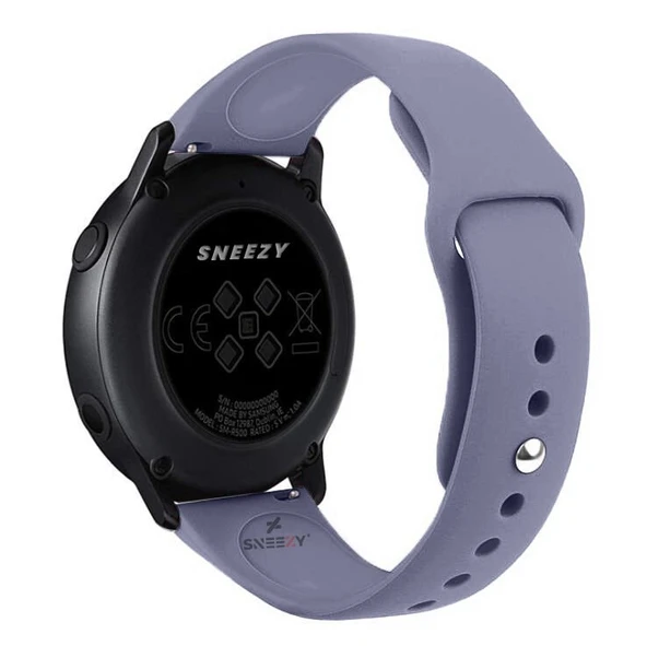 Huawei Watch Ultimate – Watch Buds 22mm Uyumlu PureLux Soft Silikon Kordon  Lavanta - Resim 2