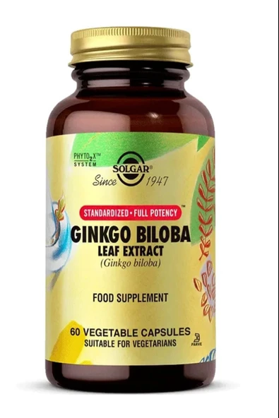 Solgar Ginkgo Biloba Leaf Extract 60 Kapsül - Resim 2