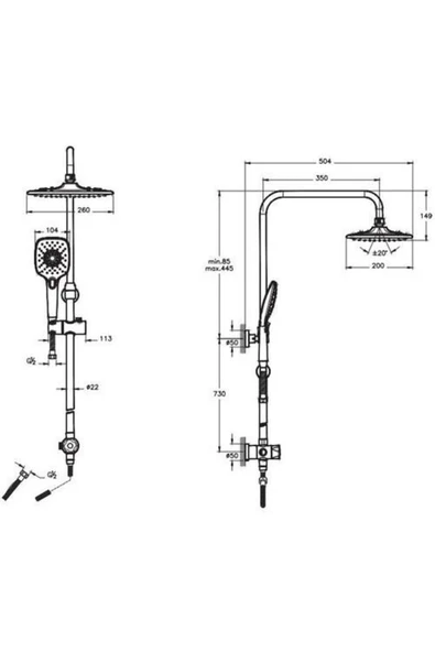 Artema A45787 Joy 3S Robot Tepe Duş Seti - Resim 2