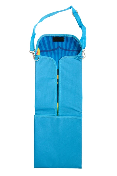 Kendinden Çantalı Katlanabilir Erkek Çocuk Seccadesi, Seyyar Askılı - Mavi - Resim 4