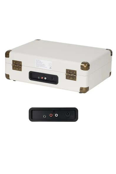 Midex Mtx-101WH Nostaljik Retro Pikap Plak Çalar (Şarjlı Bluetooth Aux Hoparlörlü 3 Devir) İğne Dahil - Resim 5