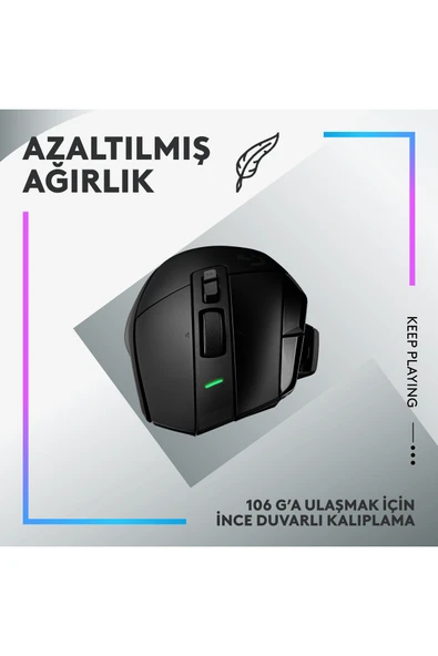 logitech G G502 X Plus Kablosuz HERO 25K Sensörlü RGB Aydınlatmalı Oyuncu Mouse, Siyah 910-006163 - Resim 8