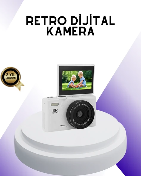 5K UHD Dijital Kamera WiFi Bağlantılı Otofokus 18x Zoom Taşınabilir ürün görseli 1