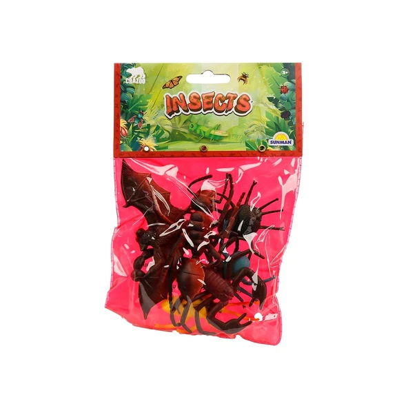 Crazoo Böcekler ve Yılanlar Poşetli Oyun Seti Böcekler - Resim 2