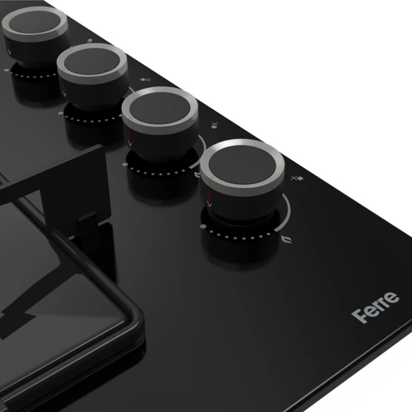 Ferre FryArt&SilentArt Palermo Sessiz Yeni Seri Siyah Ankastre  Set ( D086-SA + QXE62CS + SS205) - Resim 6