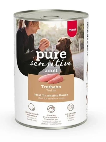 Mera Pure Sensitive Adult Hindili Yetişkin Köpek Konservesi 400 Gr ürün görseli 1